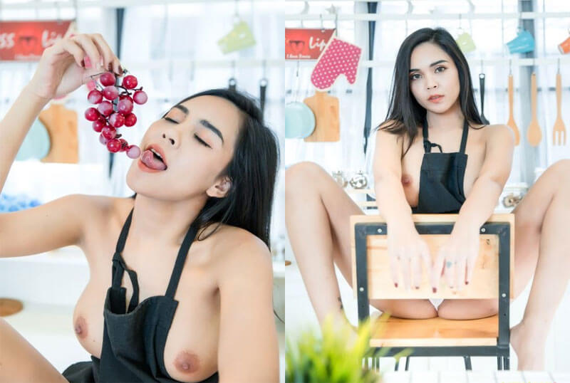 น้องแนนนี่ โชว์หีในห้องครัว [รูปโป๊]